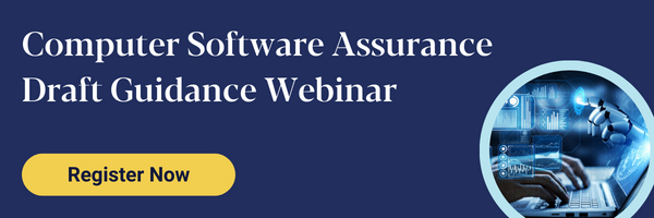 computer software assurance draft guidance webinar